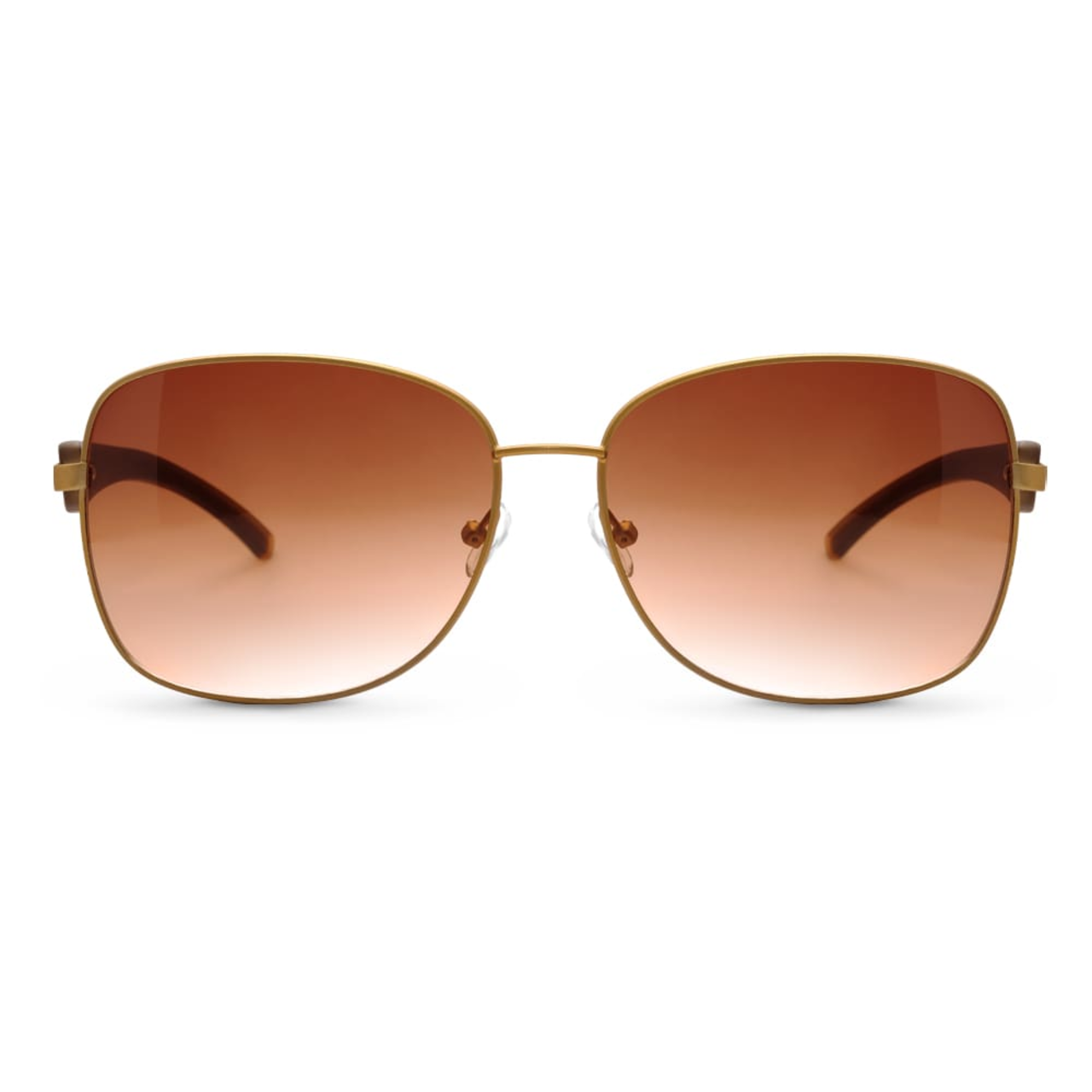 Óculos de Sol Vivara Marrom Quadrado em Aço Dourado Fosco | ZZ MALL