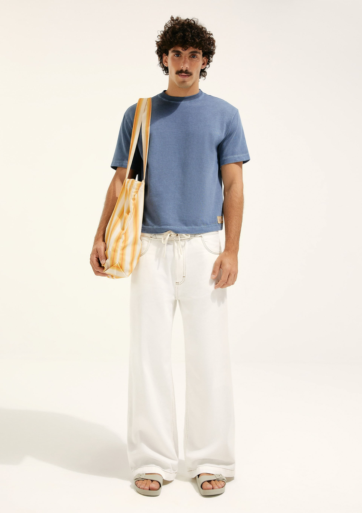 Camiseta Azul Hering Oversized Hering + Cosmo