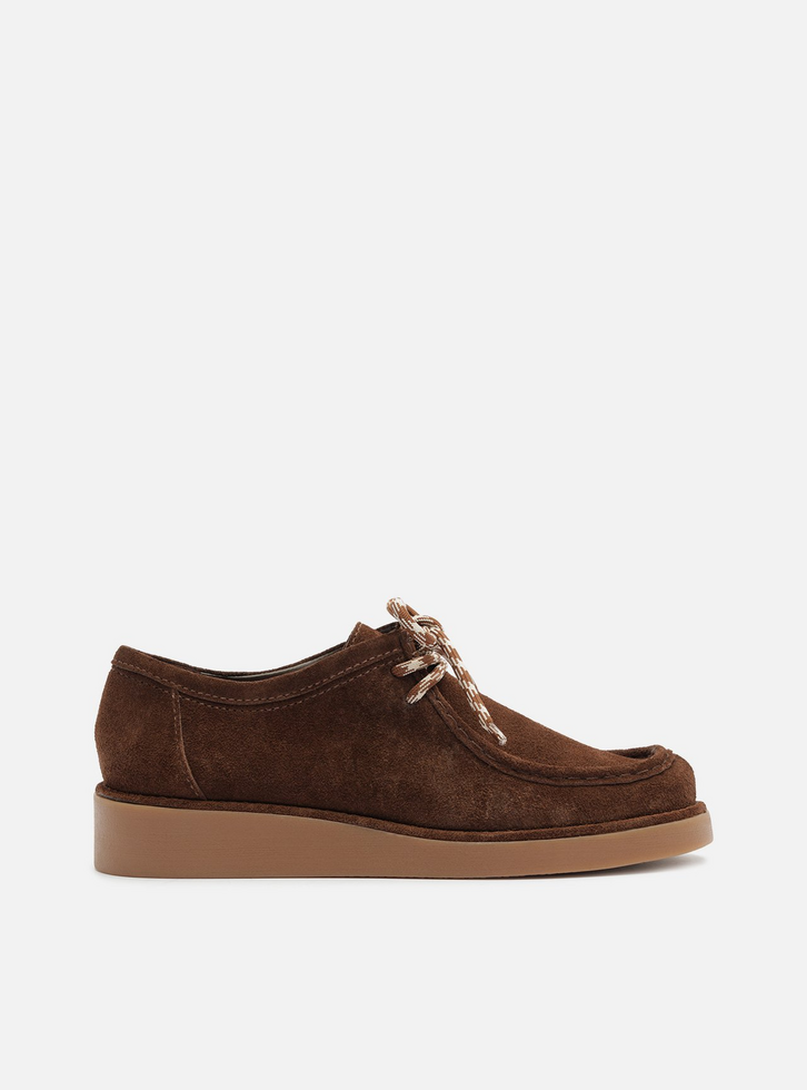 Mocassim Marrom Acamurçado Flatform Amarração