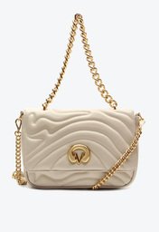 Bolsa Tiracolo Bege Vicenza Waves Pequena