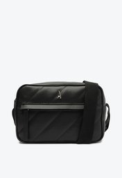 Bolsa Crossbody Pouch Preta Anacapri Média Alça Gorgurão