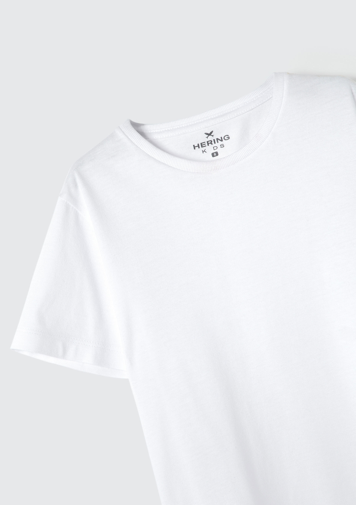 Kit 3 Camisetas Branca Hering Manga Curta Slim