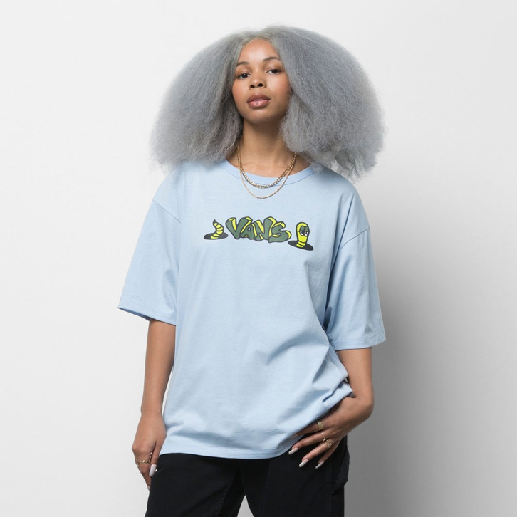 Camiseta Off The Wall Graphic Loose Ss Tee Cashmere Blue