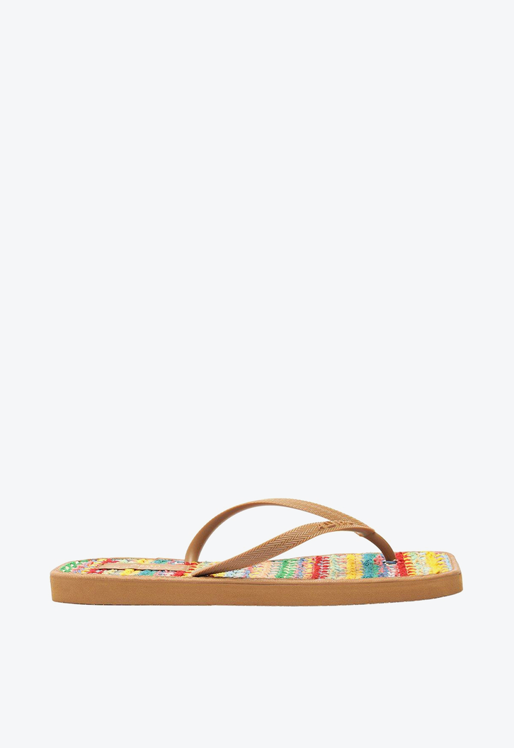 Chinelo De Dedo Brown Brizza Cooper Square Crochê