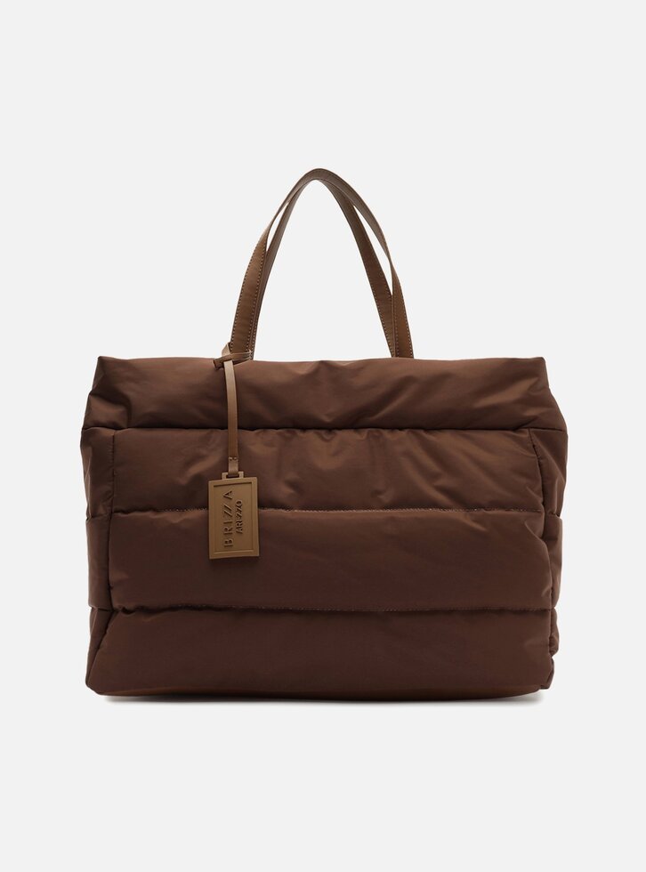 Bolsa Shopping Marrom Grande Nylon Brizza