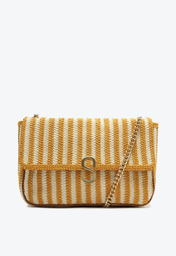 Bolsa Schutz Shoulder Liana Bordado Amarela