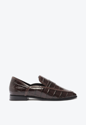Mocassim Marrom Schutz Maurice Couro Croco