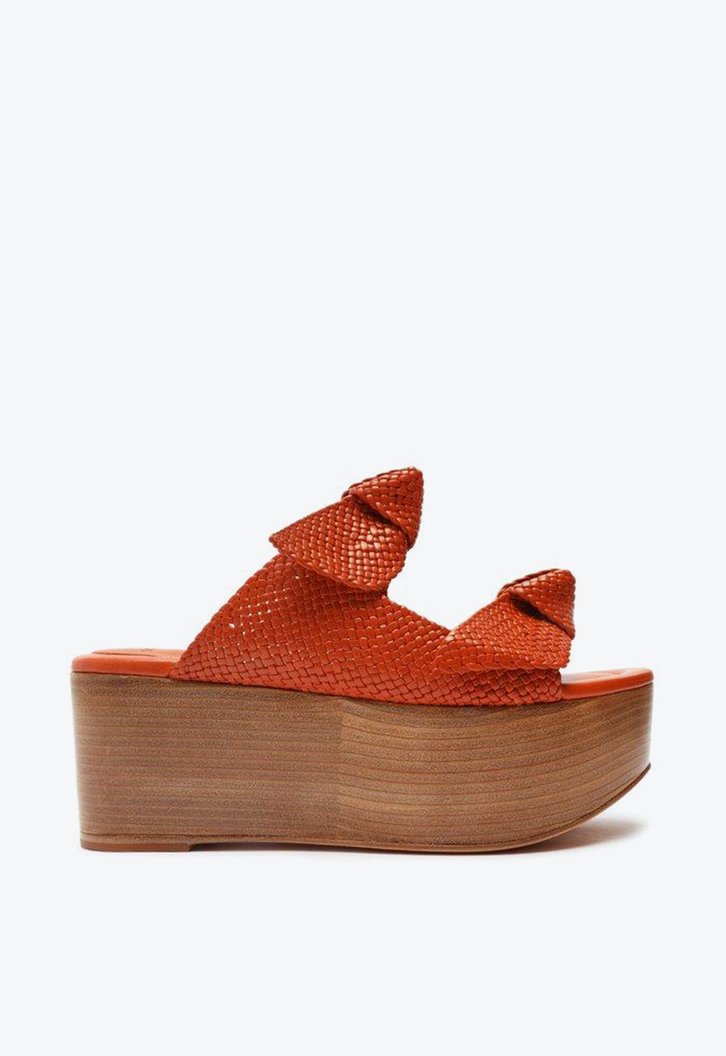 Asymmetric Clarita Braided Platform Terracota