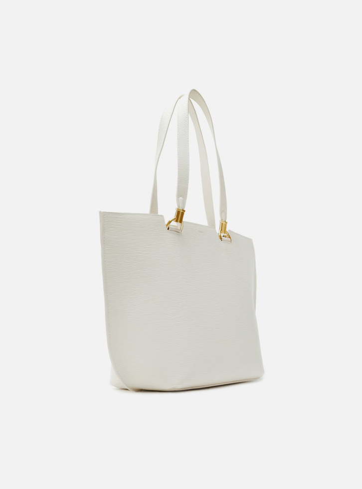 Bolsa Shopping Off-white Arezzo Couro Abraccio Grande