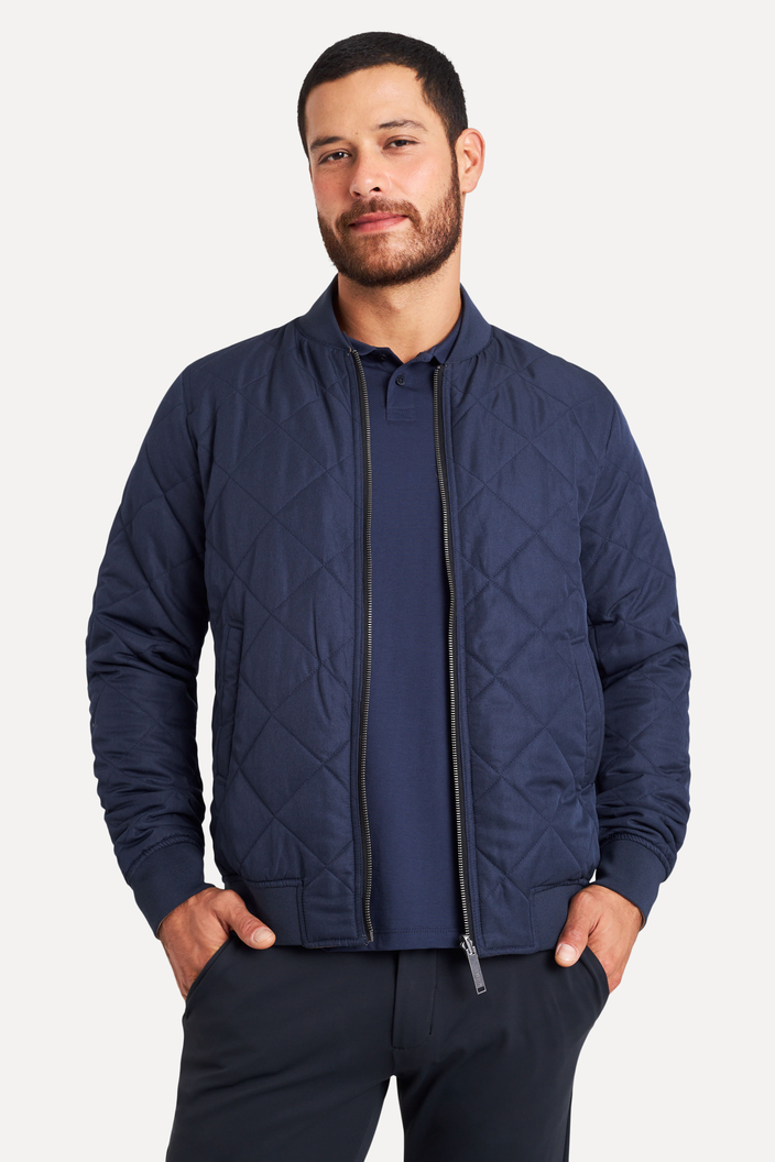 JAQUETA AZUL E BEGE RESERVA BOMBER DUPLA FACE