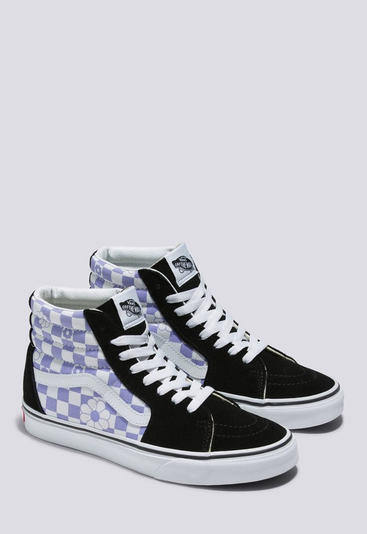 Tênis Sk8-Hi Floral Checkerboard Lavender Black