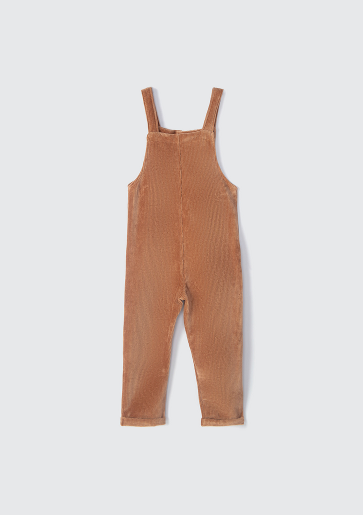 Jardineira Infantil Marrom Hering Em Veludo Cotelê