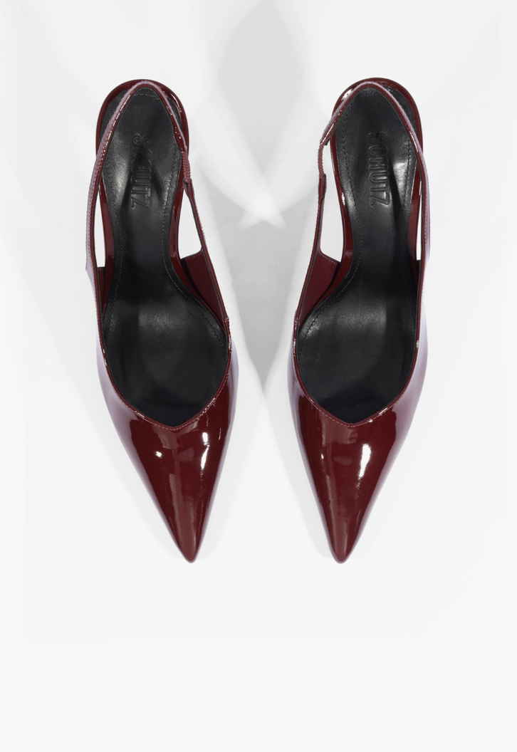 Scarpin Slingback Lexi Couro Vermelho
