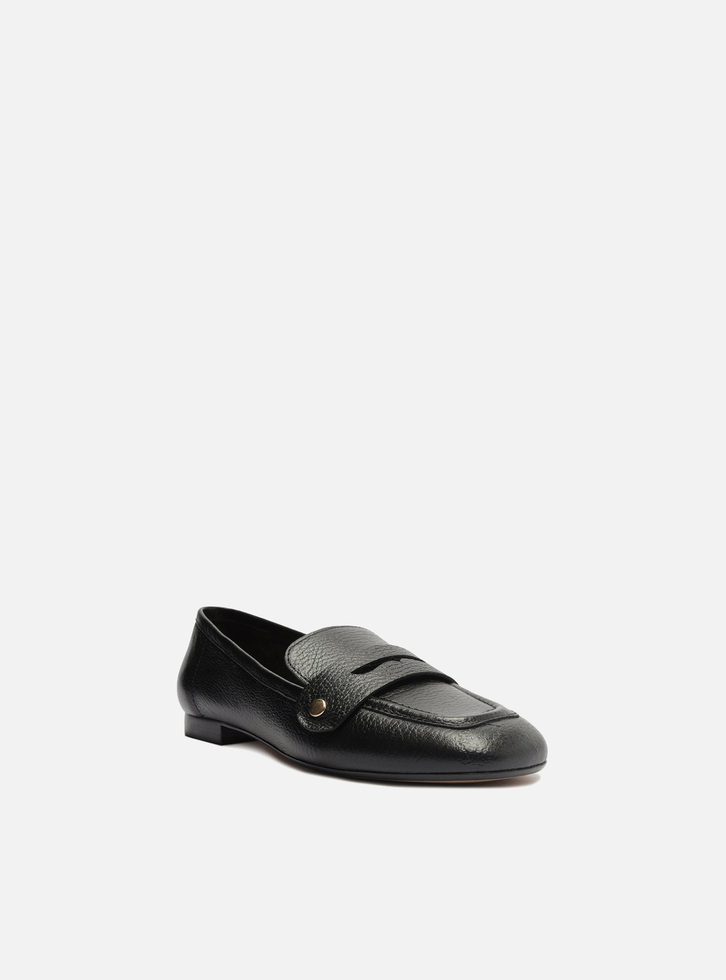 Loafer Preto Arezzo Couro Bridão Switch