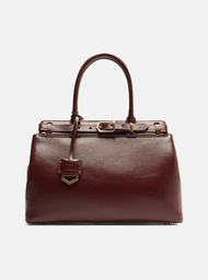 Bolsa Tote Vermelha Arezzo Couro Grande Bag Charm Victória
