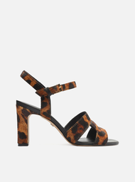 Sandália Animal Print Arezzo Salto Bloco