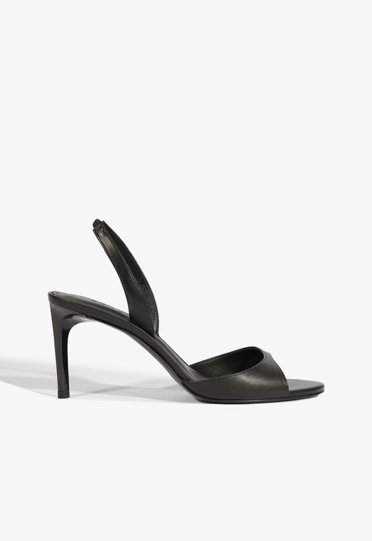 Sandália Scarlet Sling Mid Couro Preta