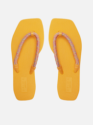 Chinelo Verde Cordão Croche