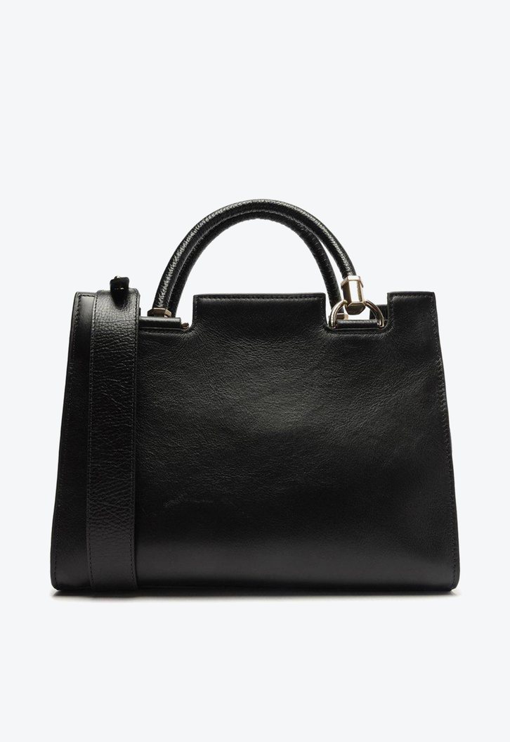 Bolsa Tote Preta Arezzo Grande Abbraccio
