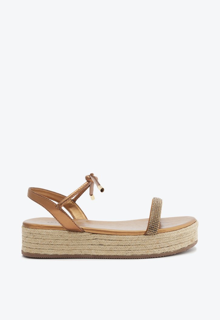 Sandalia plataforma de palha on sale