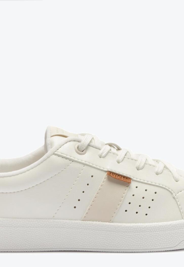 Tênis Pontilhado Basic Branco E Bege