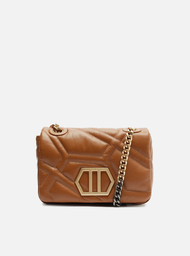 Bolsa Tiracolo Marrom Arezzo Couro Emma Média