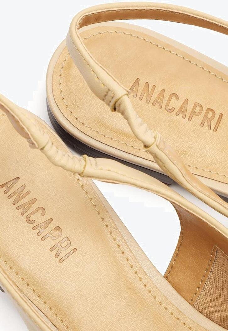 Sapatilha Nude Anacapri Taupe Slingback Bico Fino