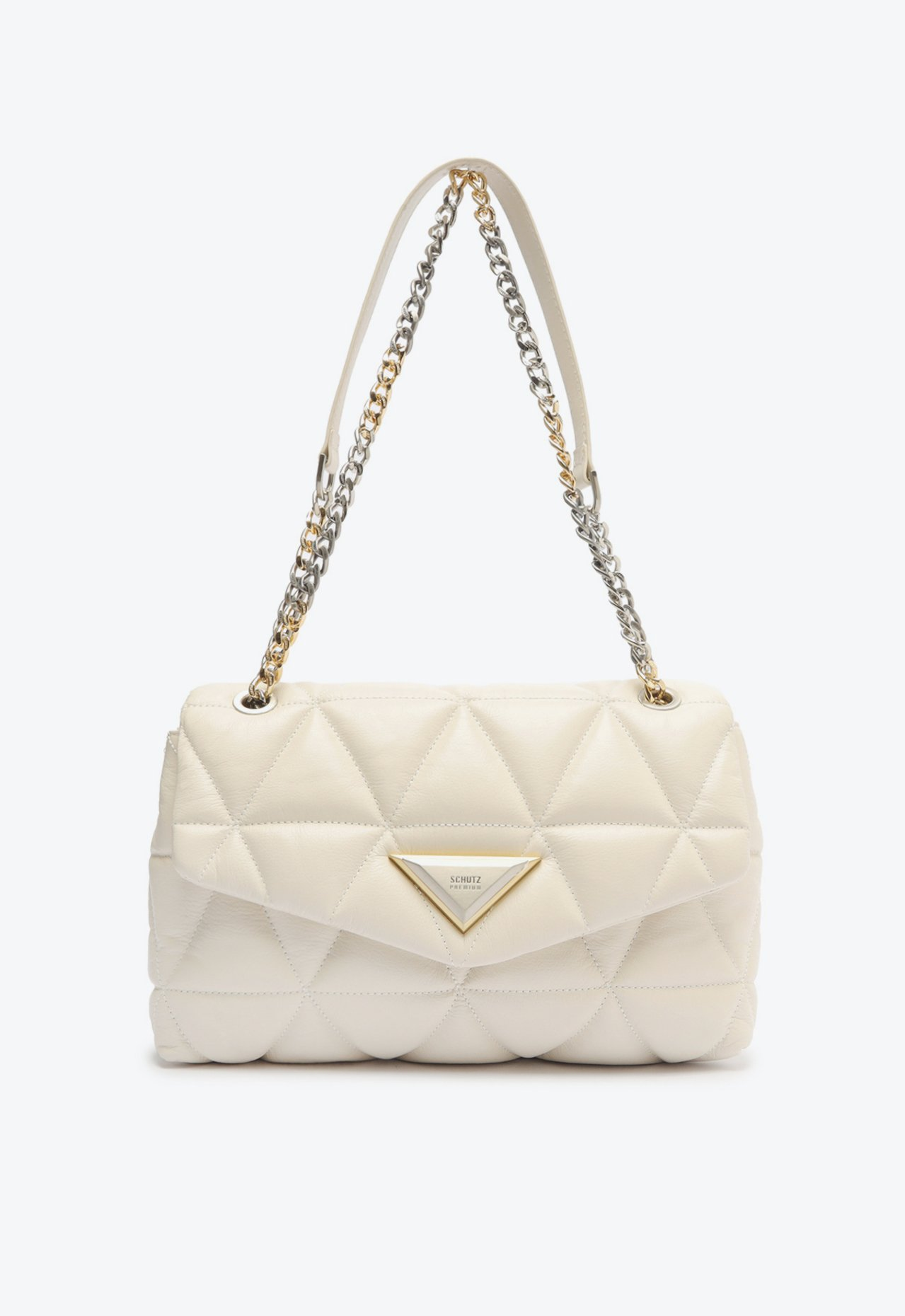 ︎ssw♡  Bolsa Off-white Schutz Shoulder Couro Matelassê | ZZ MALL