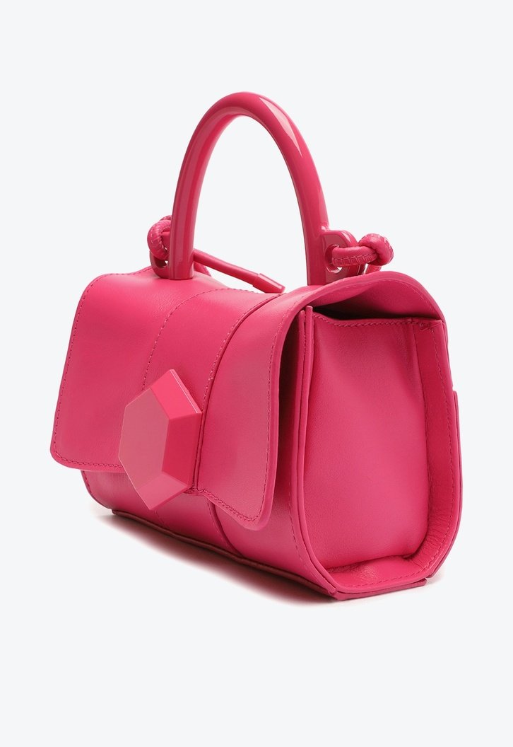 Bolsa Tiracolo Rosa Arezzo Couro Pequena Heart