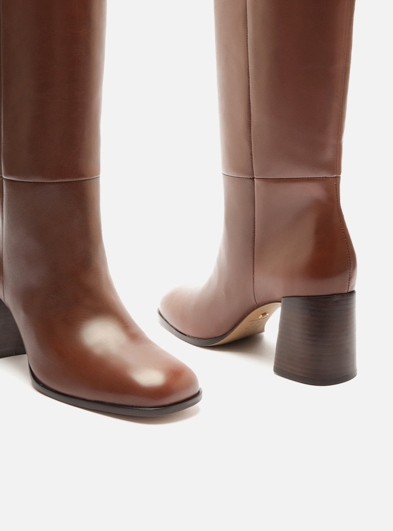 Arezzo Bota Over Knee Marrom Montaria Couro Marrom Botas Montaria