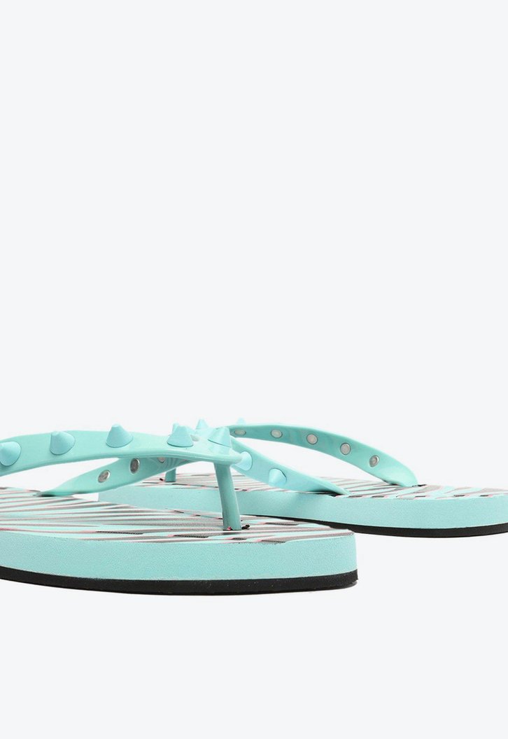 Chinelo De Dedo Azul Brizza Estampa Rock