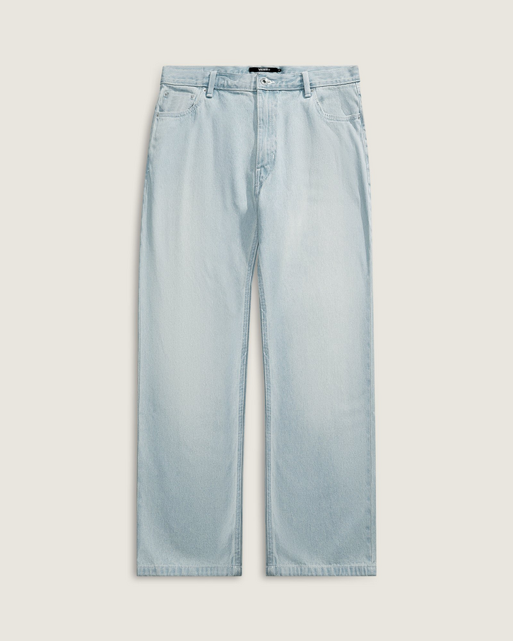 Calça Check 5 Mid Rise Straight Light Stonewash