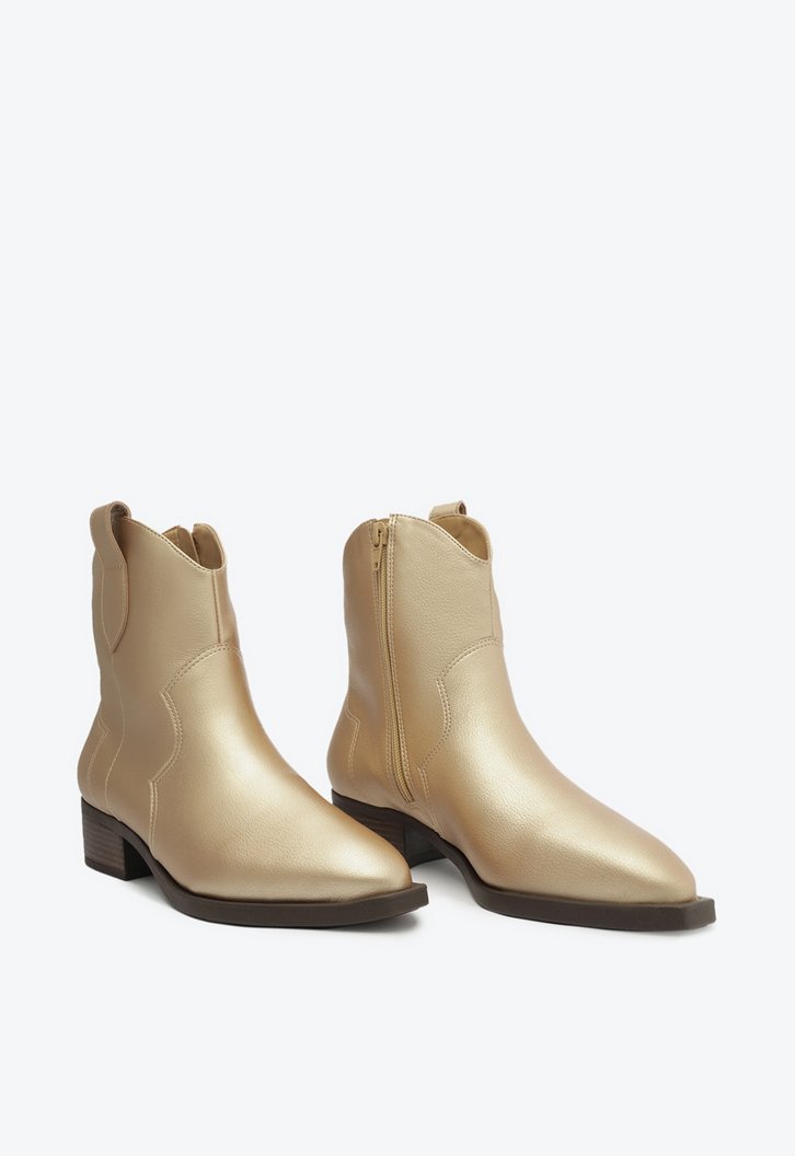 Bota Cano Curto Dourada Western