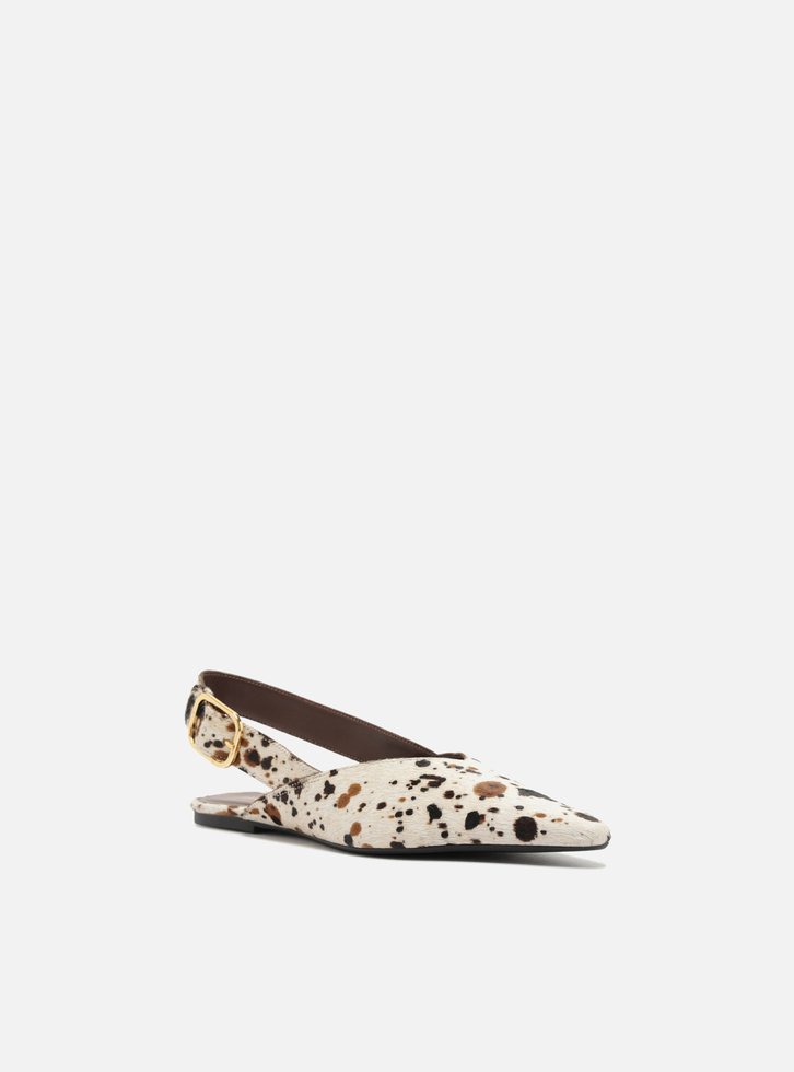 Sapatilha Animal Print Slingback Fivela