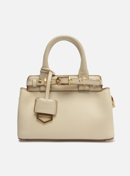Bolsa Bag Tote Off-white Arezzo Couro Pequena Charm Victória