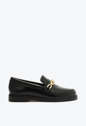 Mocassim Preto Schutz Dannie Couro Corrente