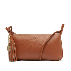 Bolsa Tiracolo Média Detalhe Franja Marrom