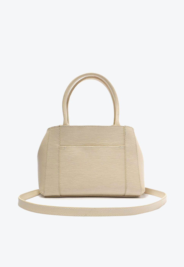 Bolsa Tote Branca Arezzo Couro Bella Pequena