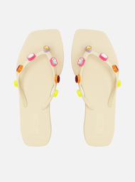 Chinelo de Dedo Off-White Square Diamond