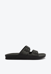 Chinelo Slide Preto Brizza Fivelas