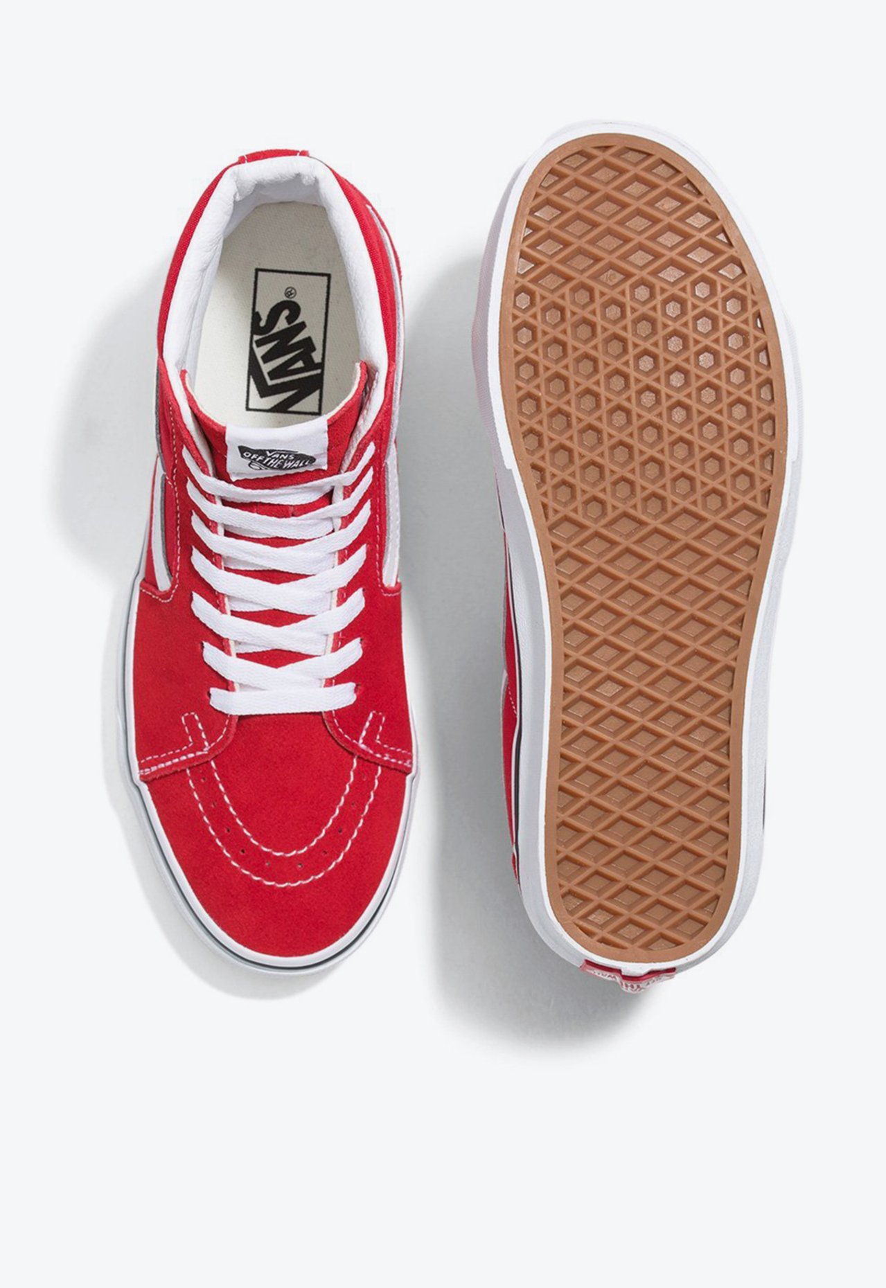 Unisex Sneakers Vans Sk8 Hi Crimson True White Tênis Sk8-Hi Vans