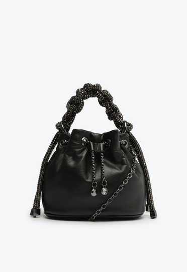 threetimes tht jacquard bucket bag ブラック threetimes(スリータイムズ) ショルダーバッグ・ポシェット(レディース