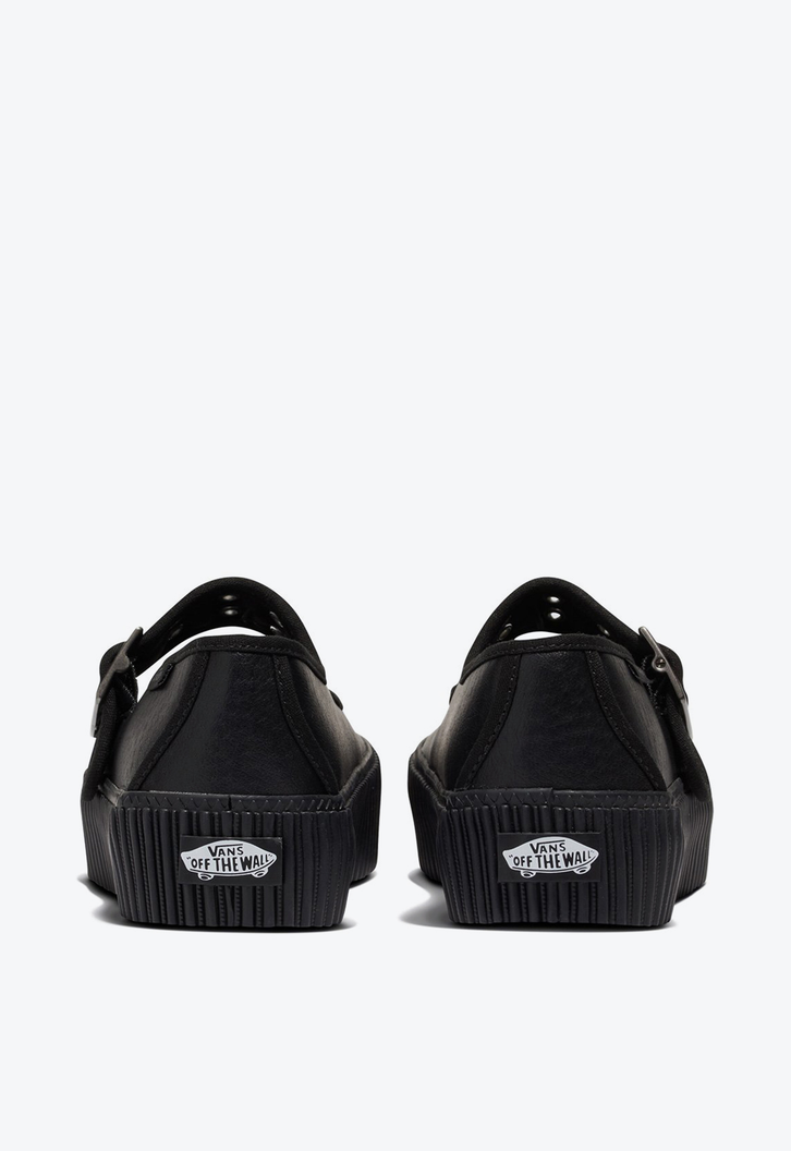 Tênis Mary Jane Creeper Grunge Core Black Leather