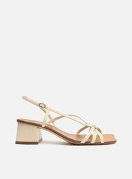 Sandália Off-White Arezzo Couro Média Bloco Eva