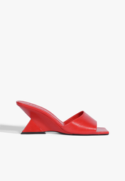 Tamanco Vermelho Schutz Abbie Sculpt Couro