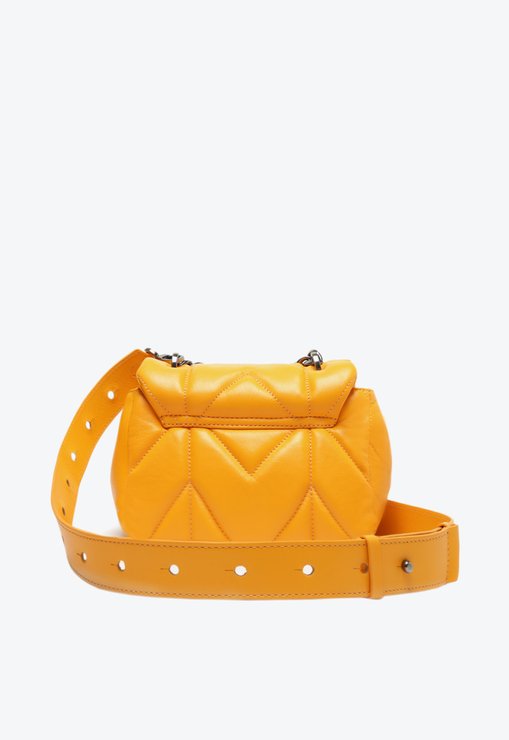 BOLSA TIRACOLO LARANJA SCHUTZ COURO MATELASSÊ SS LOKS