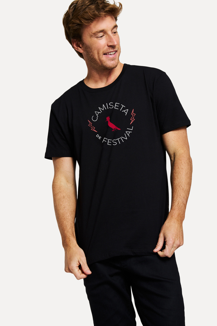CAMISETA PRETA RESERVA DE FESTIVAL