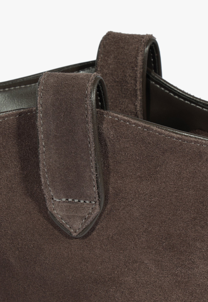 Bota Suede Marrom Escuro