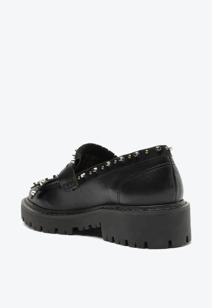 Mocassim Preto Schutz Couro Tratorado