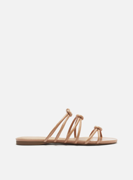 Rasteira Bege Arezzo Tiras Duplas Nós